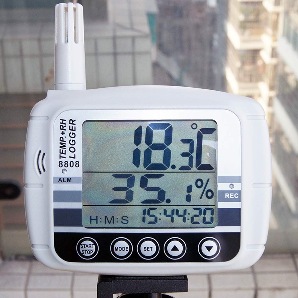 az8088 sehr präziser Multifunktions-LCD Display USB Temperatur und Luftfeuchtigkeit Recorder Alarm für Apotheken Lager Familie und Company