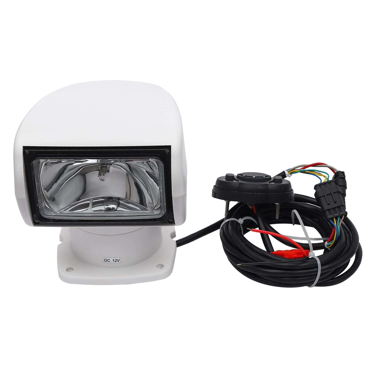 Faros marinos de 12 V con mando a distancia, 100 W, portátil, para exteriores, para yates, barcos (blanco)