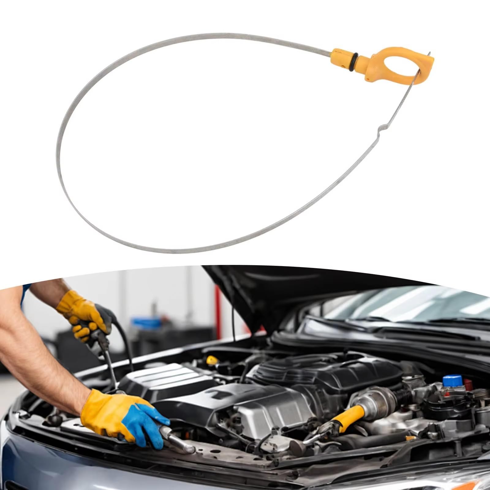 Asta di Livello Olio Motore per Nissan Sentra 2000 2001 2002 2003 2004 2005 2006 - Ricambio per Riparazione Auto - Asta di Livello Olio Motore - Codice OEM: 111404M500