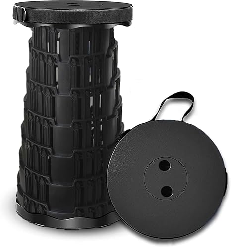 Miniatura 1 de Silla de campamento mejorada, taburete plegable portátil, silla de campamento plegable, asiento retráctil o reposapiés, taburete de camping plegable