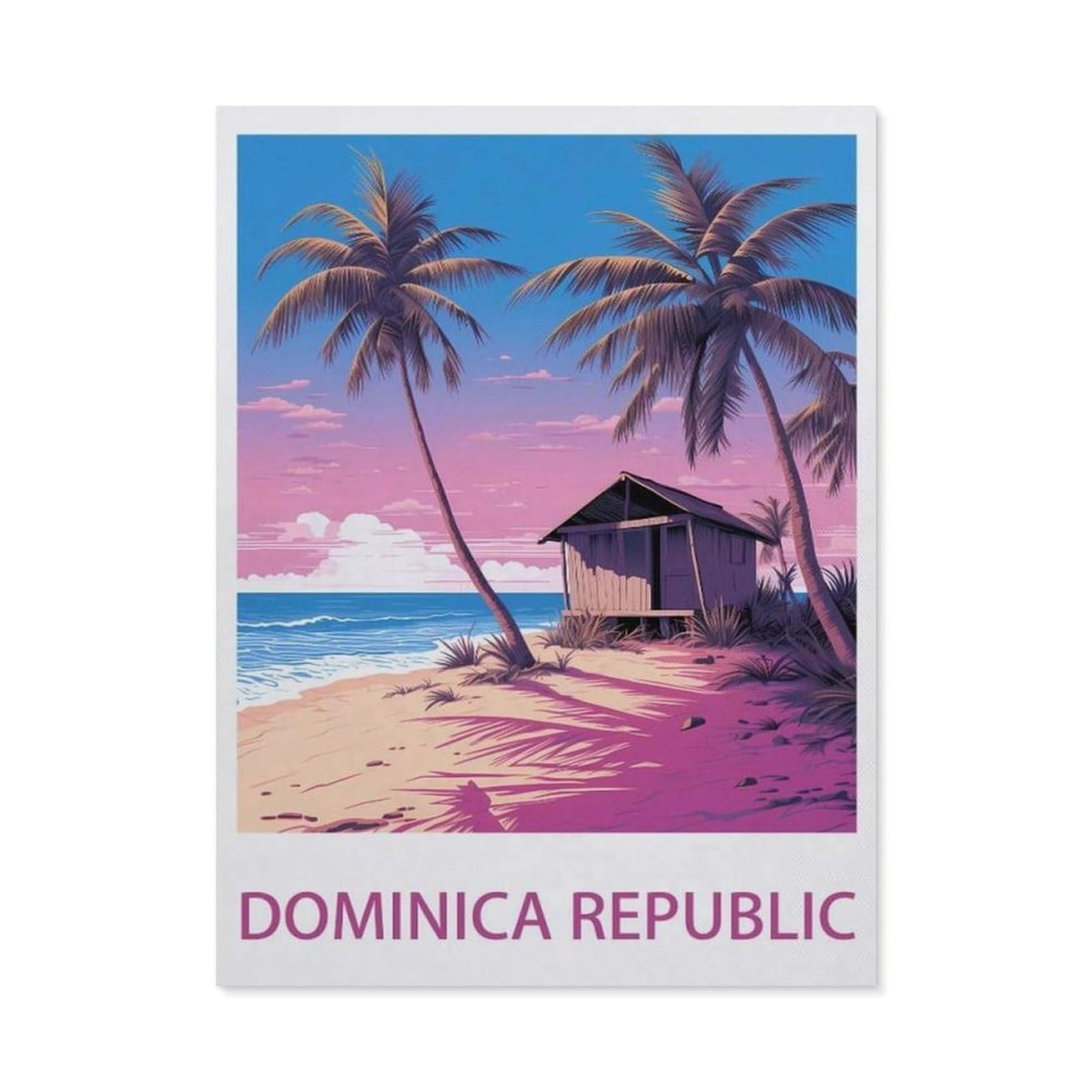 Funny Metal Tin Signs，Dominica Republic(20x30cm）