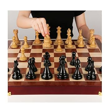 Amazon.co.jp: チェス木製折りたたみ式チェスセット、細工された