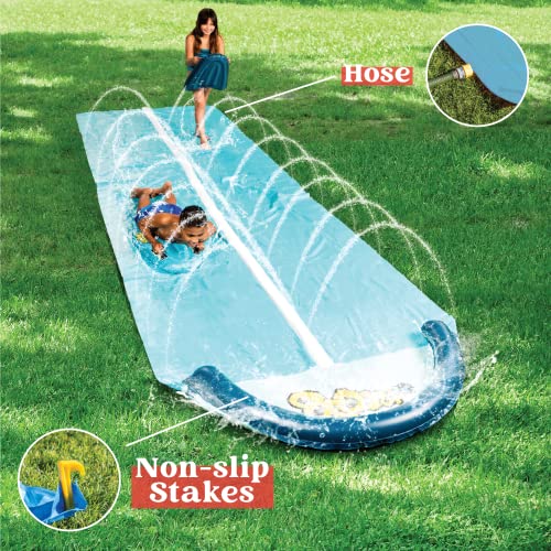 Sloosh 20Ft Double Water Slide With 2 Boogie Boards Lawn Water Slide For Kids Backyard Slip Waterslides Summer Water Toy Fun20 Ft X 61 In #TOP3