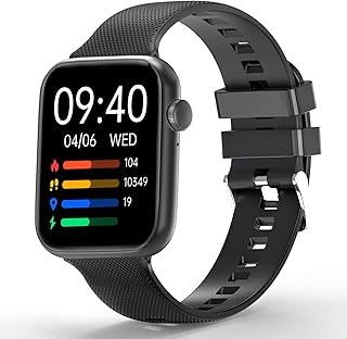 Smart Watch with Answer/Make Calls, 24/7 Heart Rate & Blood Pressure Monitor, Blood Oxygen, Sleep Tracking and Voice Assistant, Fitness Tracker Pedometer Watch for Android iOS Phones