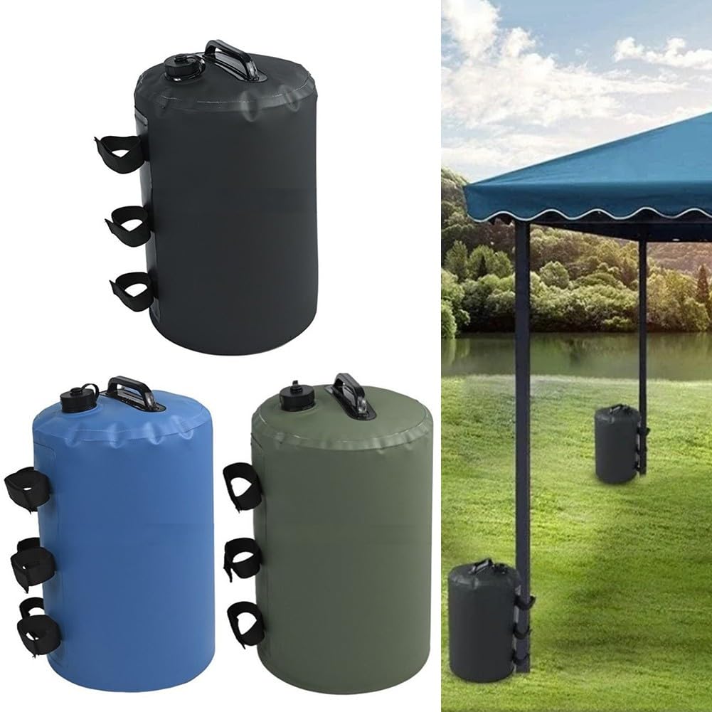 Sacco di sabbia rinforzato per l'equilibrio del peso, sacco di sabbia per tenda, multi funzionale per esterni, contrappeso antivento (verde)