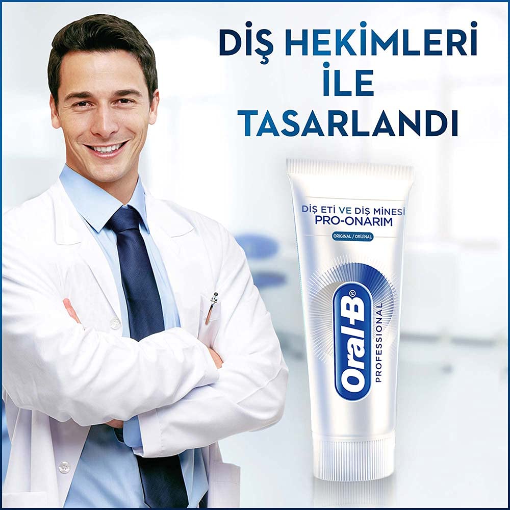 Oral-B Diş Eti ve Diş Minesi Pro-Onarım Original 50 ml + Oral-B Diş Fırçası Diş Eti Temizliği 1 Paket (1 x 0.23 g)