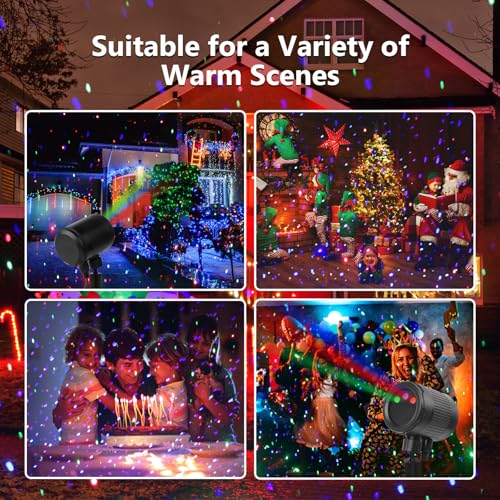 Regras SA556 Laser Christmas Projector Lights Outdoor,3-Color (Rgb) Wide Coverage Holiday Projector Lights thumb #3