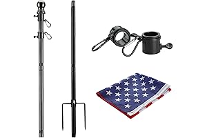 8.2FT Telescoping Portable Flagpole Kit for Yard