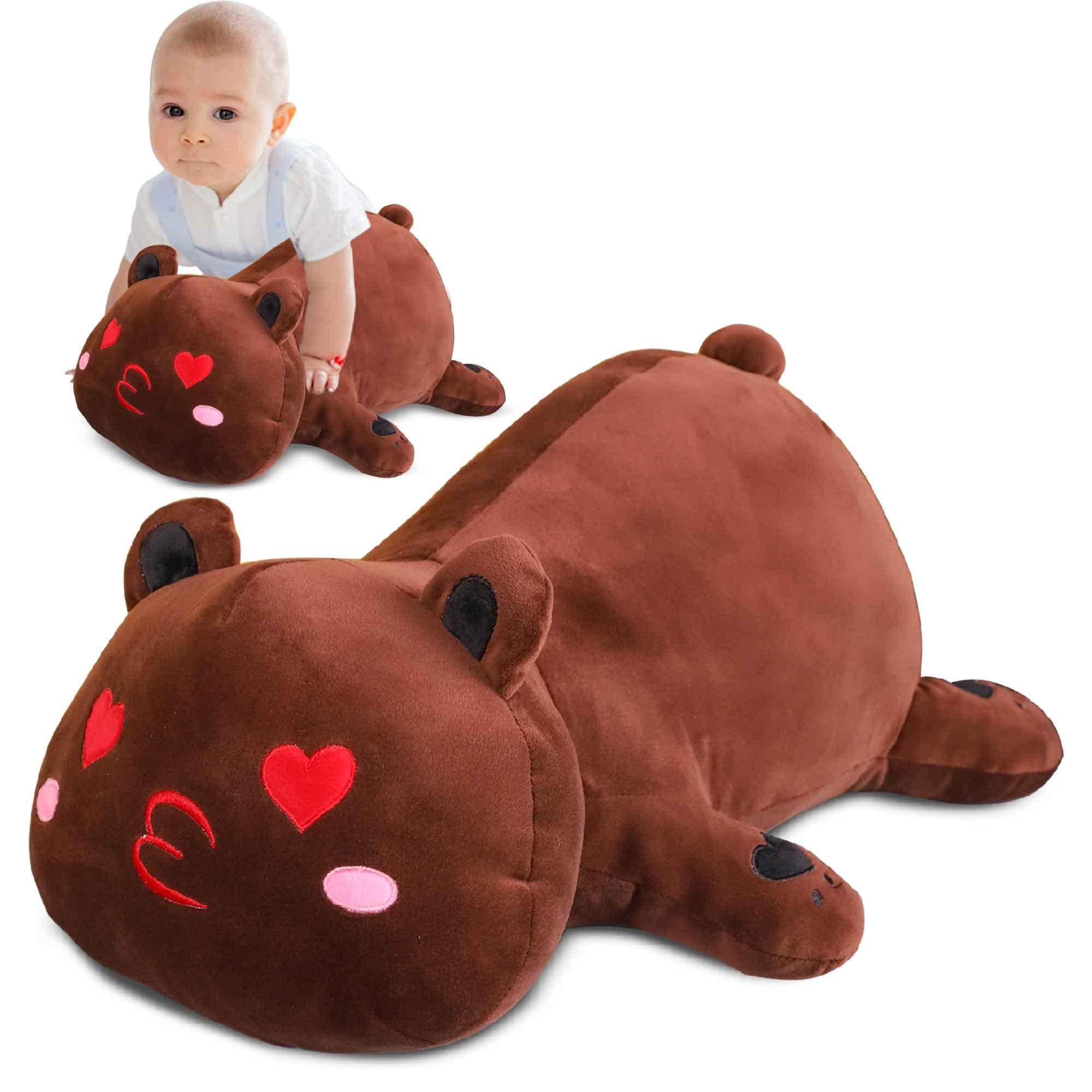 24 Inch Cute Bear Stuffed Animals, Always Kiss Me Goodnight Bear Plush Toy, Bear Plush Hugging Body 