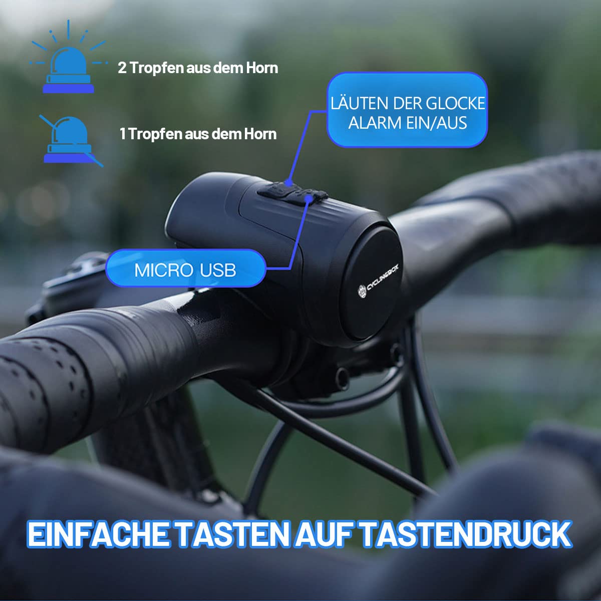 Campanello Bici Mountain Bike Strada Clacson Per Bicicletta Elettrico