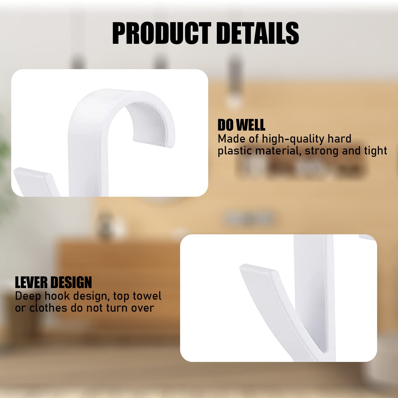 10 Ganci Per Asciugamani Da Termosifone - Bianchi, In Plastica Resistente Al Calore | Per Ottimizzare Lo Spazio In Bagno