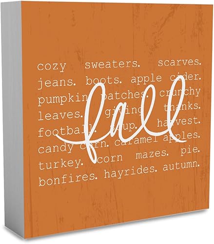 Miniatura 8 de Rustic Hello Fall Wood Box Sign, Farmhouse Retro Fall Leaves Artwork Decor, Autumn Thanksgiving Wooden Square Sign Desk Block Signs Home Shelf