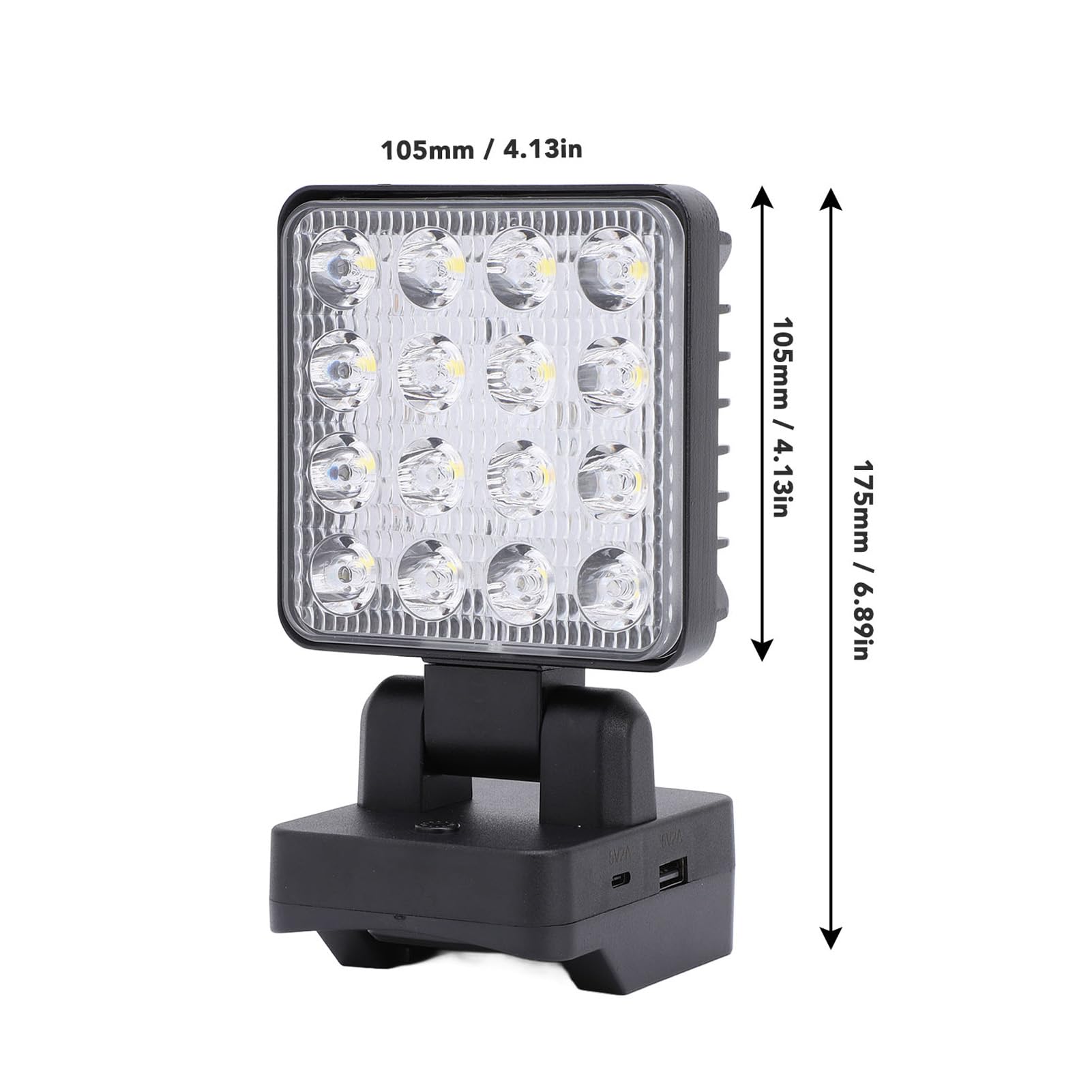 CHICIRIS Cordless LED Work Light Adjustable 330° Rotatable for Work Sites