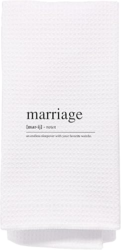 Regalos de boda para parejas, recién casados, regalos de matrimonio, toallas de cocina para matrimonio, toallas de tejido de gofre de definición de