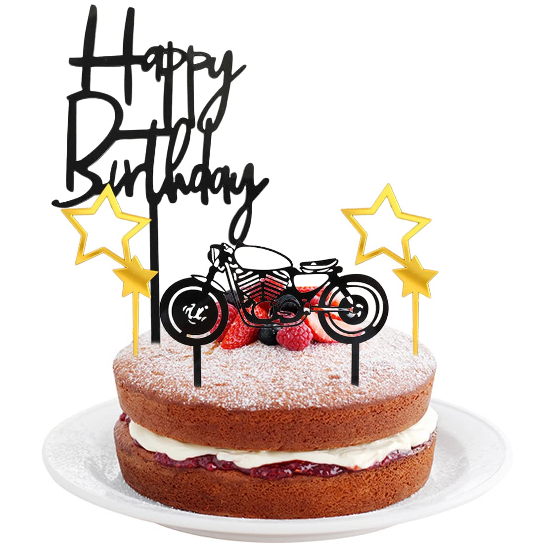 Gwolf Motorfiets taart topper gepersonaliseerde taart bord