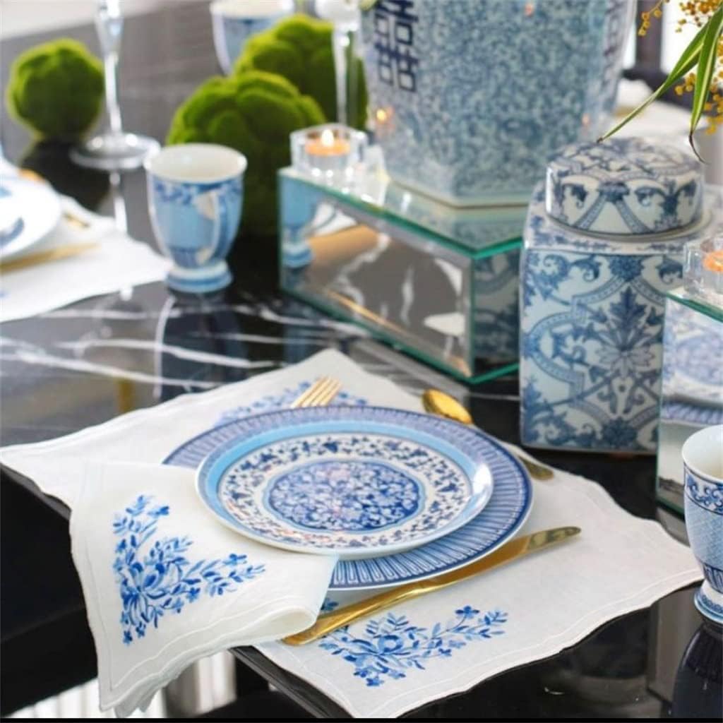 6 Person Set Linen Placemats Napkins Tablecloths Holiday Party Home Minimalist Table Decoration