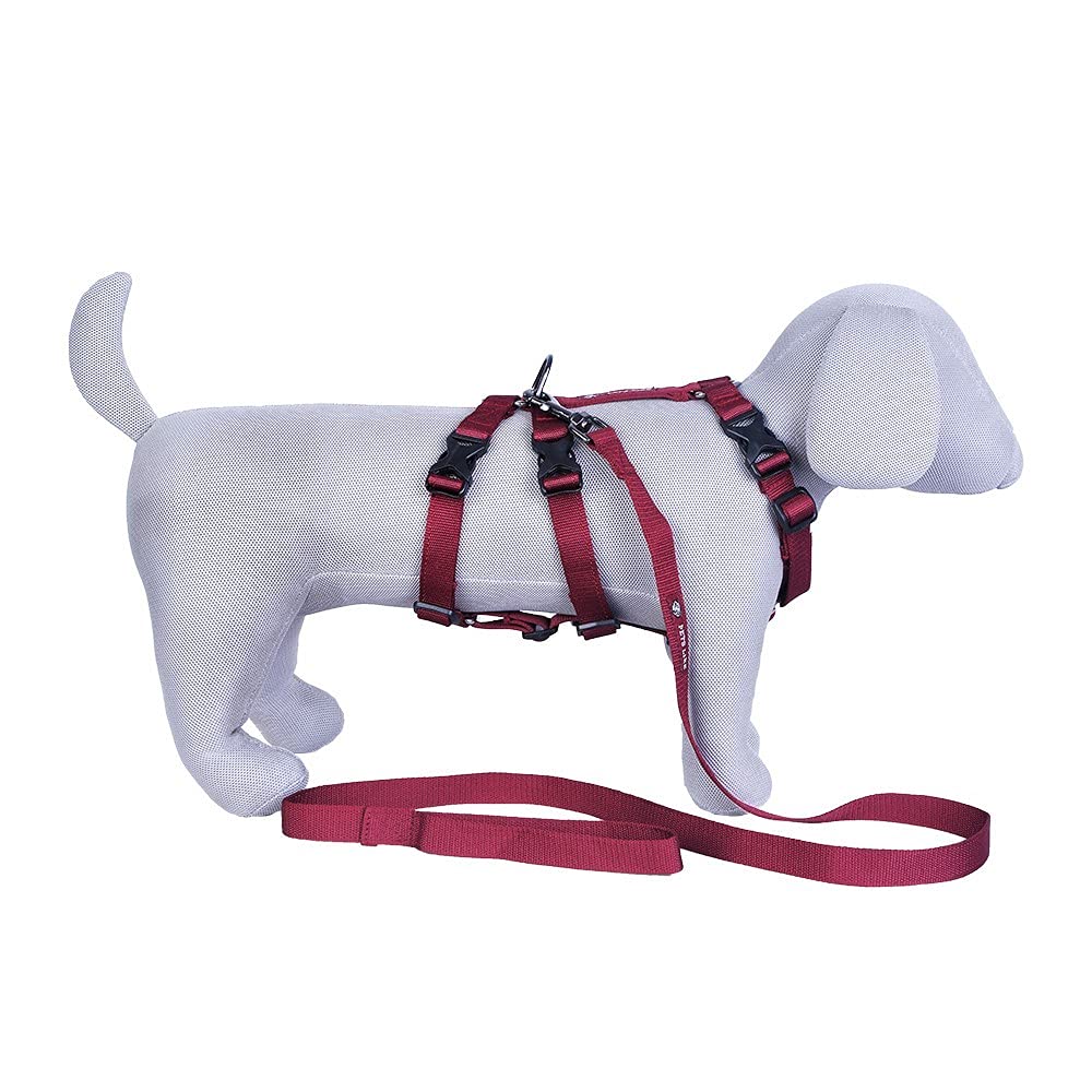 Pets Like Dog Double H Harness with Collar Clips and Leash Set Maroon(Large) (GE-PL8008D) (B09D3B96YC) Amazon Price History, Amazon Price Tracker