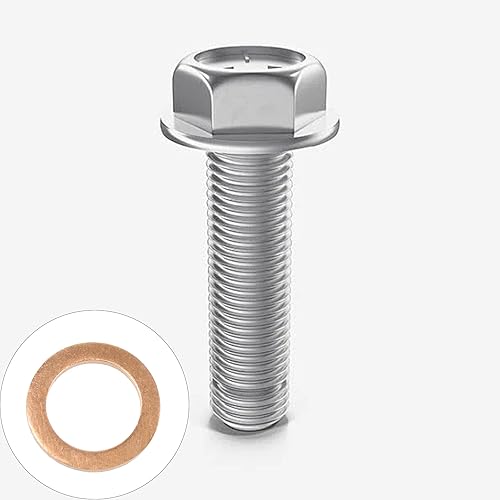 Miniatura 5 de Runseaway Anillo de sellado de cobre para arandela plana M8, diámetro interior de 0.315 in, diámetro exterior 0.472 in, grosor de 0.039 in, anillo