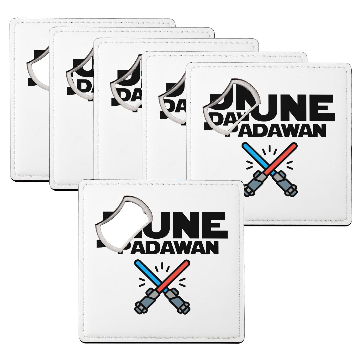 Sous verre décapsuleur Padawan Chevalier du lot de 6 dessous de verre 92x92mm