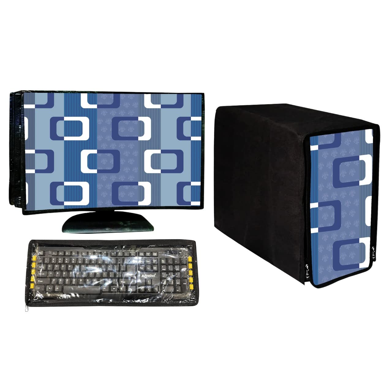 Amazin Homes Stylish Printed 3 in 1 Dust Proof Computer/Desktop Cover Set | Set of 3 - Desktop CPU Keyboard Covers | Rectangular - 22 Inch (B09ZPMCNB9) Amazon Price History, Amazon Price Tracker