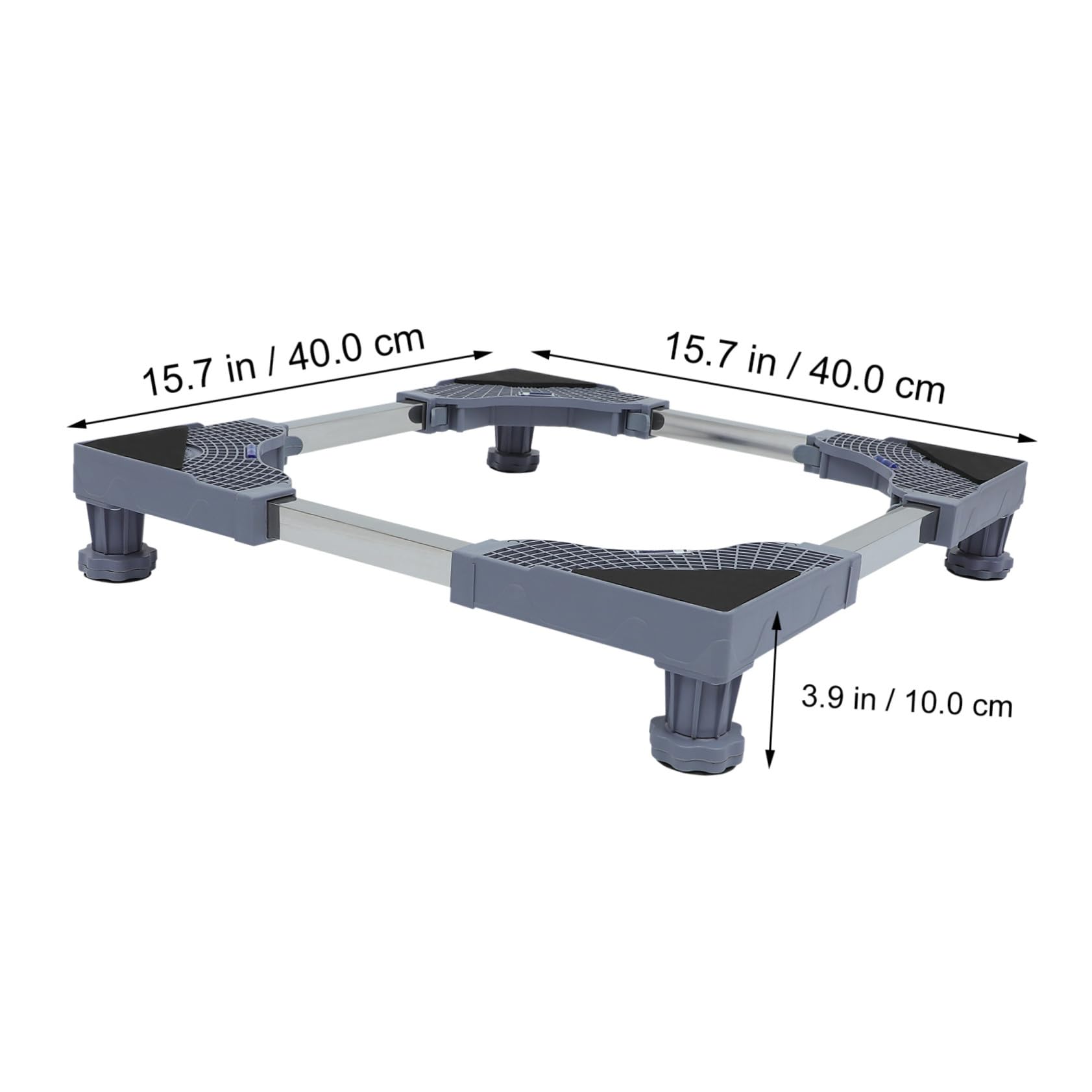 Soporte Móvil Patas Fuertes de Plástico Refrigerador y Lavadora para Base Ajustable Resistente y Desmontable Ruedas Giratorias 360 Grados para Limpieza y Reparación