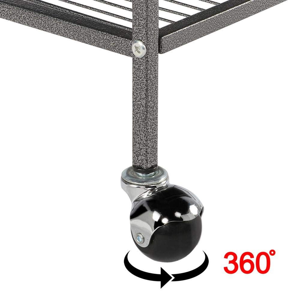 Yaheetech Jaula Grande para Pájaros, Mascota con Ruedas, Unisex, 52 cm x 79 cm x 132 cm, Hierro, Negro