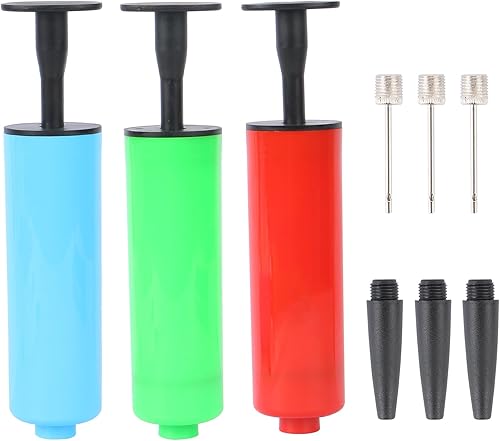 Kit de inflador de mano de 3 piezas, bomba de aire con aguja, boquilla, perfecto para voleibol, baloncesto, fútbol, fútbol, waterpolo, juego inflable
