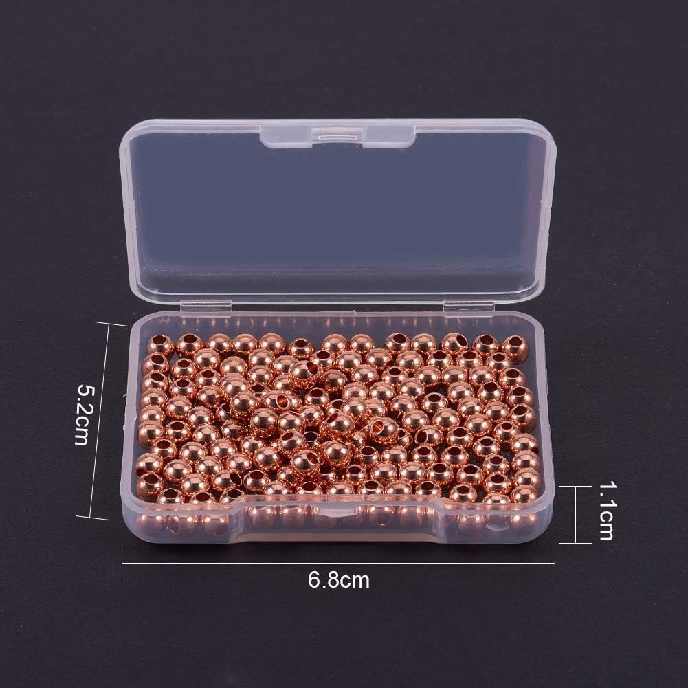 PH PandaHall 150 pcs 5mm Brass Round Beads - Image 4