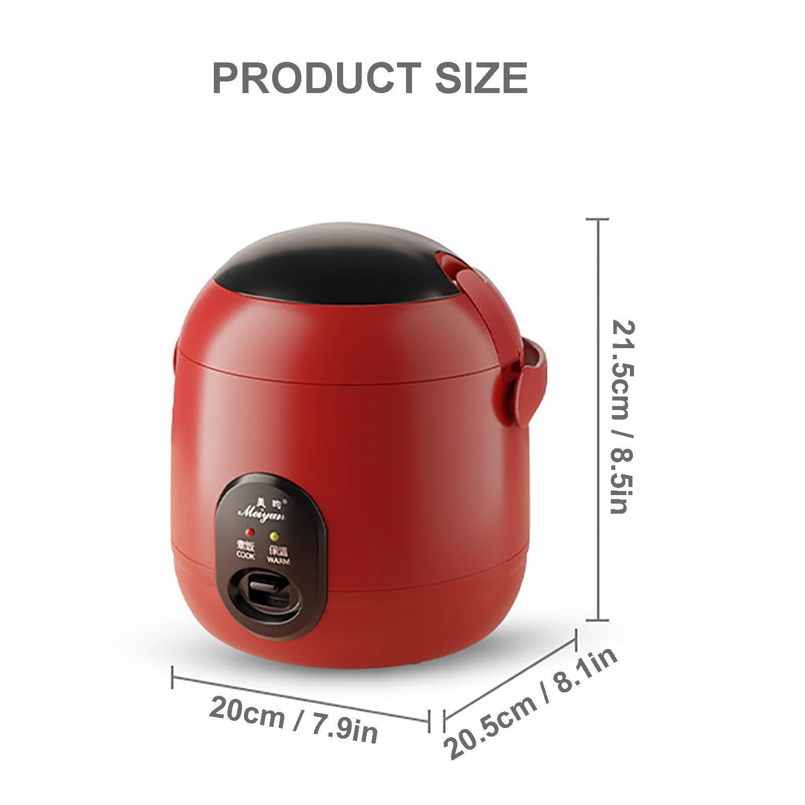2,Cuociriso per 2 Cuociriso Elettrico da 1,2 L, Piccolo, con Misurino, Spatola, Adatto per Casa, Ufficio, Dormitorio
