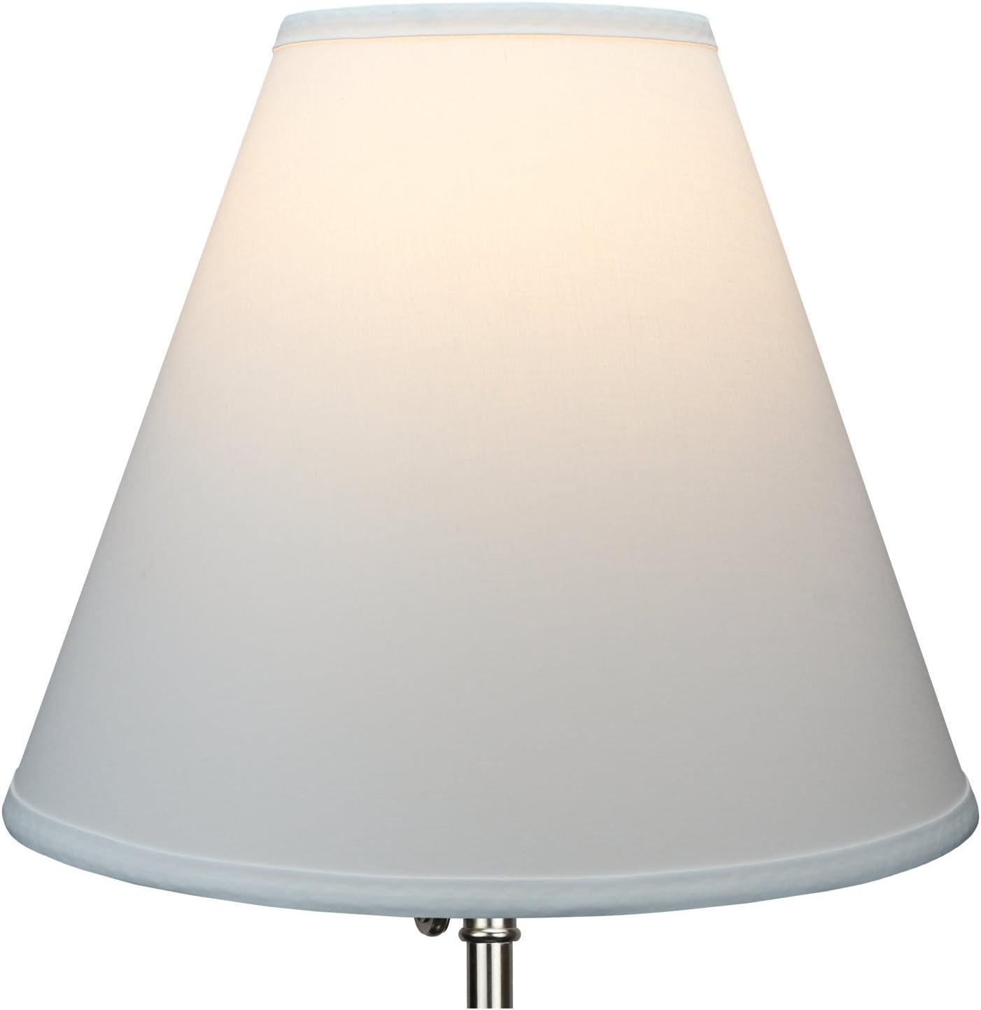 FenchelShades.com 6" Top Diameter x 14" Bottom Diameter x 12" Slant Height Fabric Barrel Lampshade Spider Attachment (White)