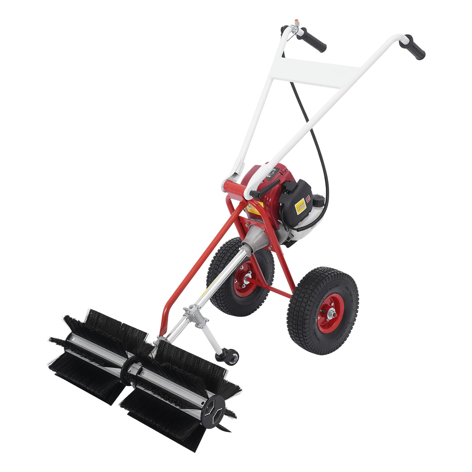 Kehrmaschine Benzin 4 Takt für Kunstrasen Laubsammler Motorbesen Kehrbesen Benzinmotor Benzin Motor Besen Handkehrmaschine Gasoline Lawn Sweeper Gasbesen