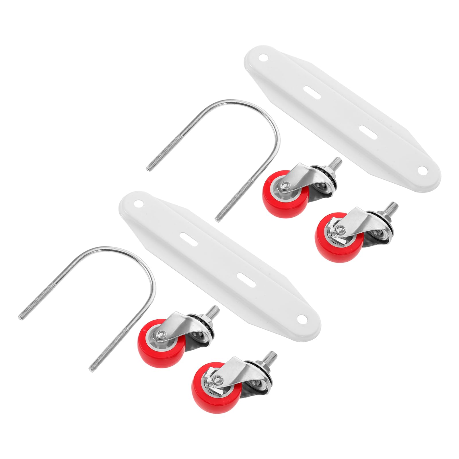 Roulettes de radiateur bain d'huile silencieuses en caoutchouc rouge