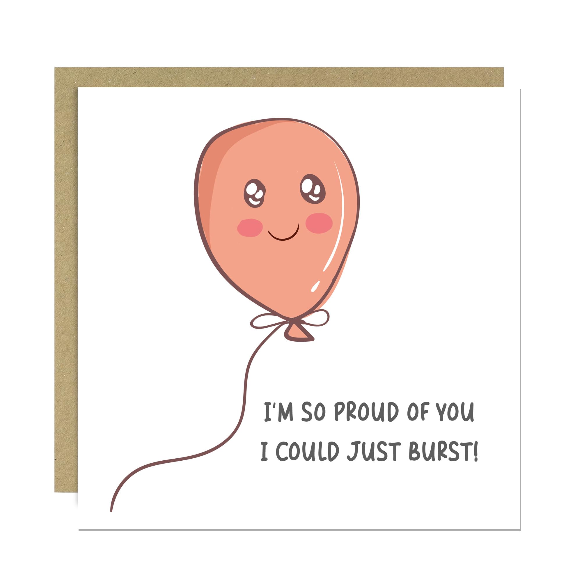 RED OCEAN Well Done Card For Daughter Son Granddaughter Grandson With Envelope Included Degree Exam New Job Card For Him Her So Proud I Could Burst Congratulations