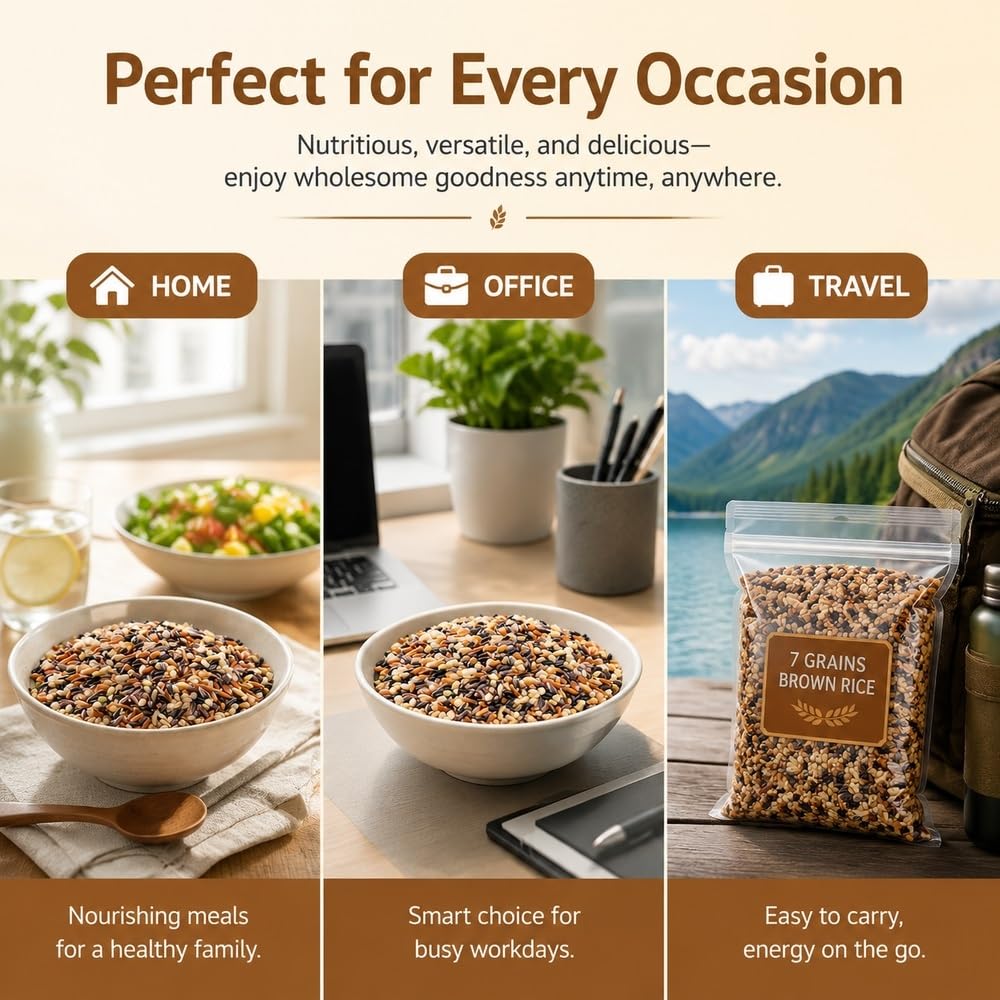 500 g de mezcla de arroz integral multicolor, mezcla de cereales integrales recién descascarados