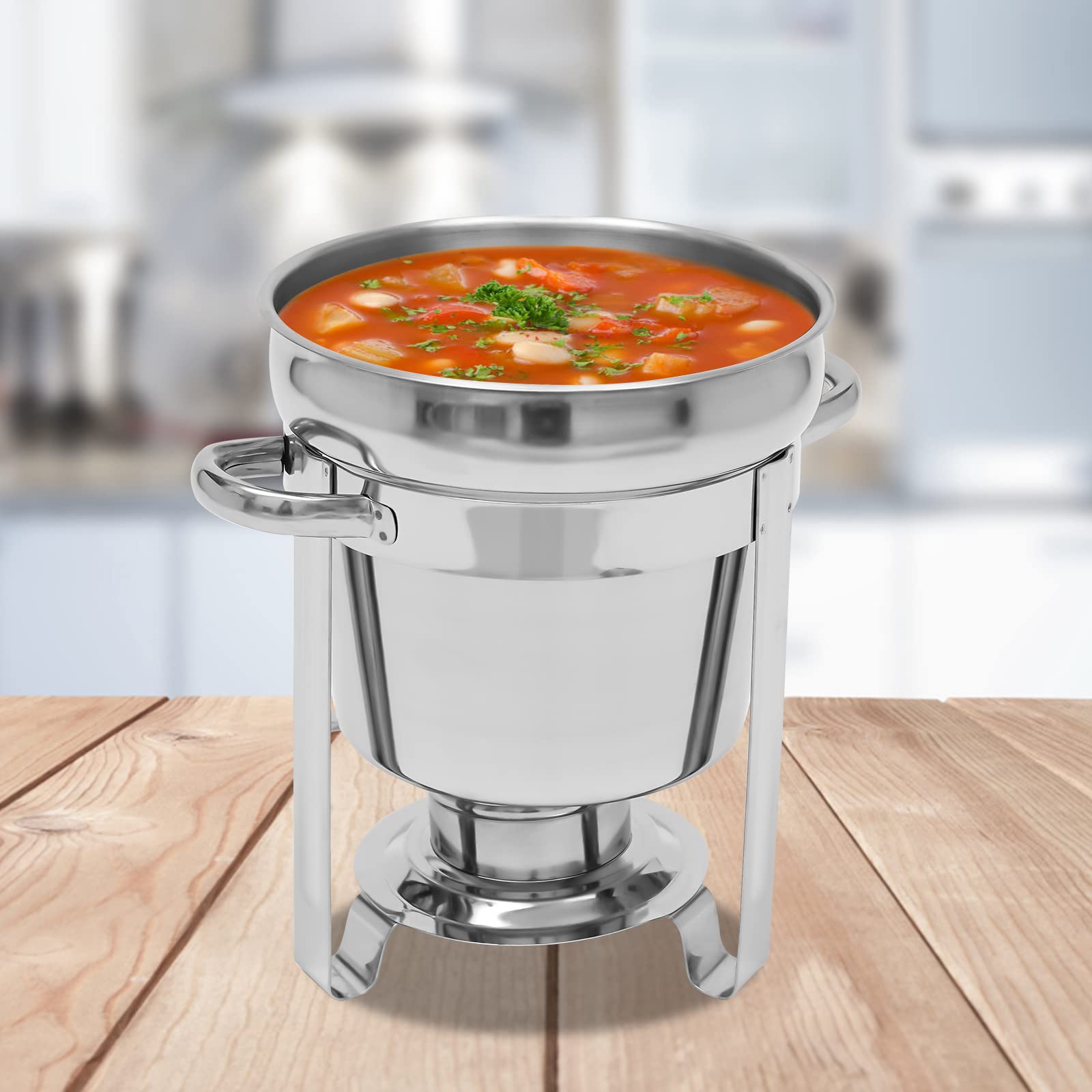 Acciaio inossidabile 7 litri Chafing Dish rotondo cibo caldo contenitore per zuppa calda Bain zuppa pentola Chafing Dishes per buffet catering gastro e feste