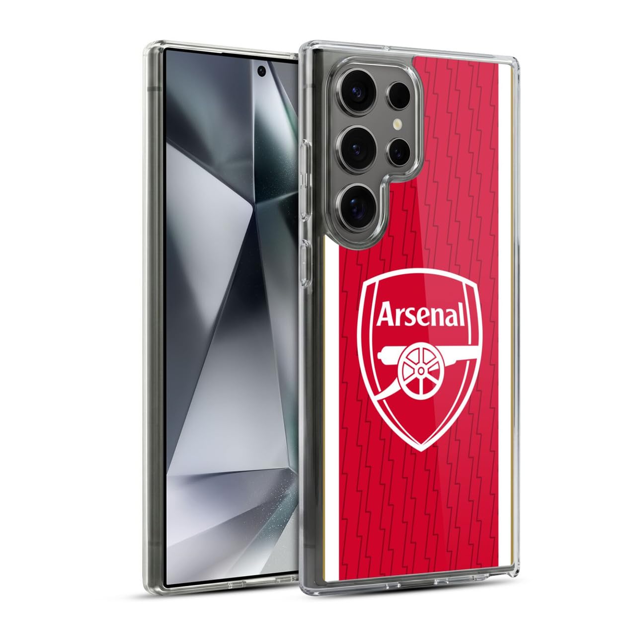 Head Case Designs Officially Licensed Arsenal FC Home 2023/24 Crest Kit Gel Case [Military Grade Protection] Compatible with Samsung Galaxy S24 Ultra 5G and Compatible with MagSafe