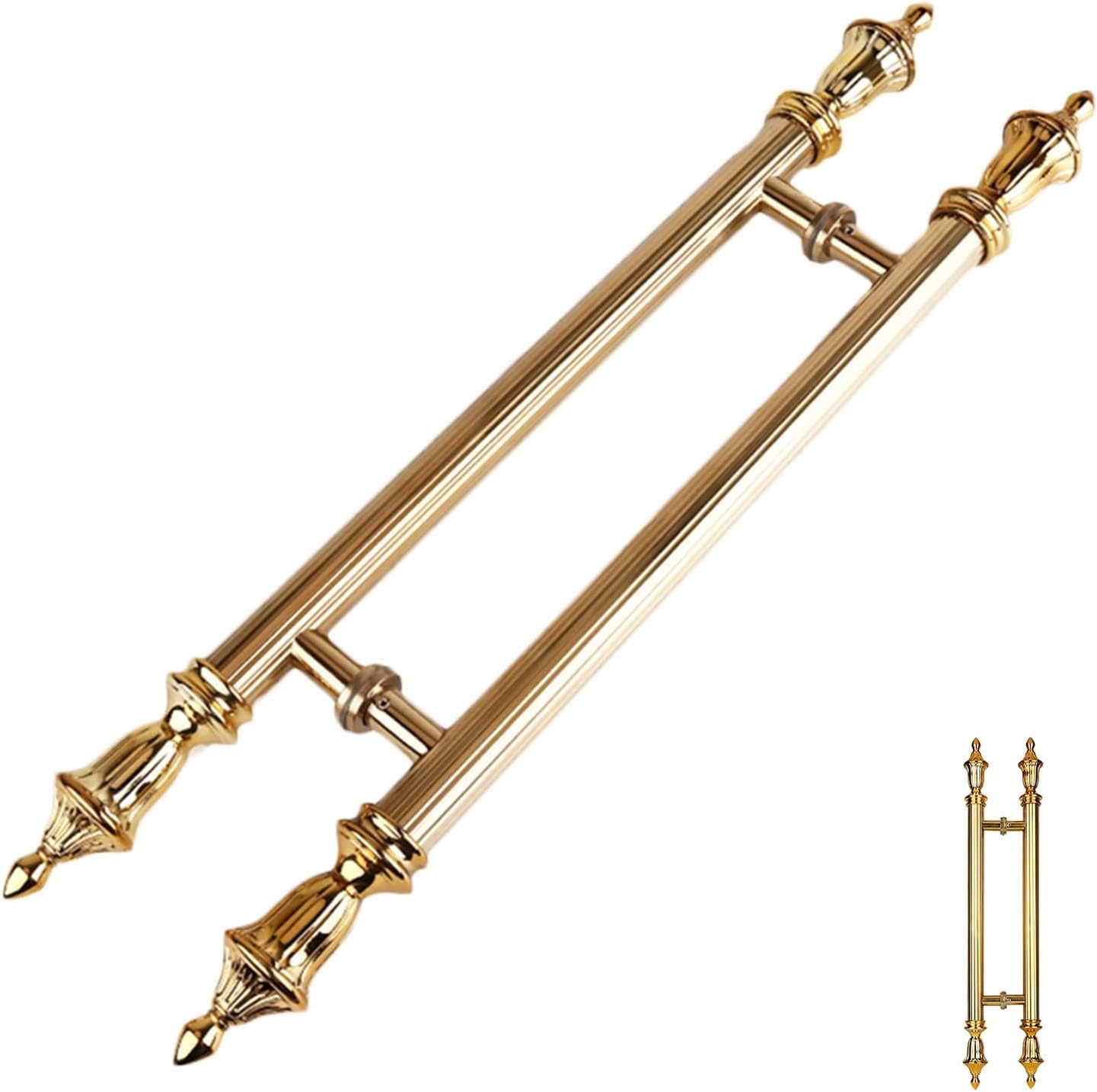 Poignée de porte coulissante double face style vintage en finition haut de gamme