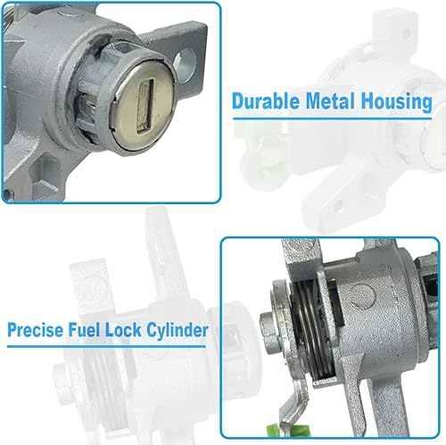 Miniatura 3 de Juego de 1 juego de cilindros para cerradura de puerta con 2 llaves, repuesto para Honda Odyssey 2005-2010 con llave, repuesto para Honda Odyssey