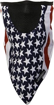 Schampa Facefit Facemask American Flag, Hook & Loop