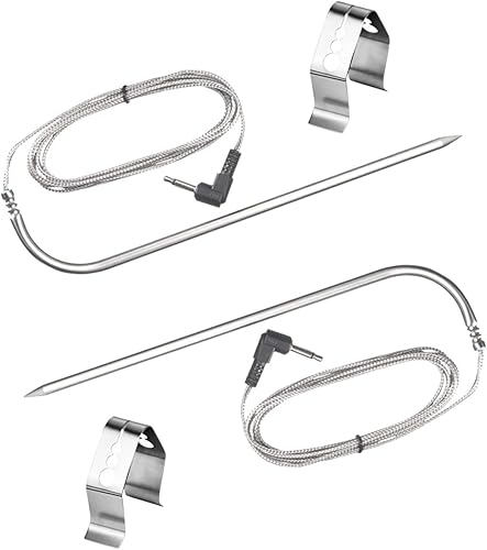 AVIMYA Paquete de 2 sondas de carne de 0.138 in compatibles con Louisiana GrillCuisinartOklahoma Joe's Rider Wood Pellet Grill Smoker 50152