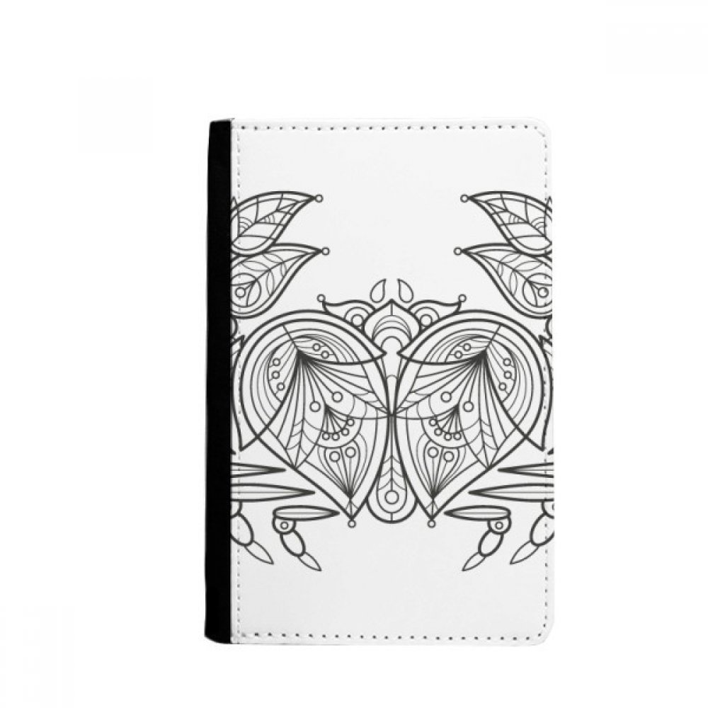 Ocean Paint Run Red Line Passport Holder Notecase Burse Wallet Cover Card Purse