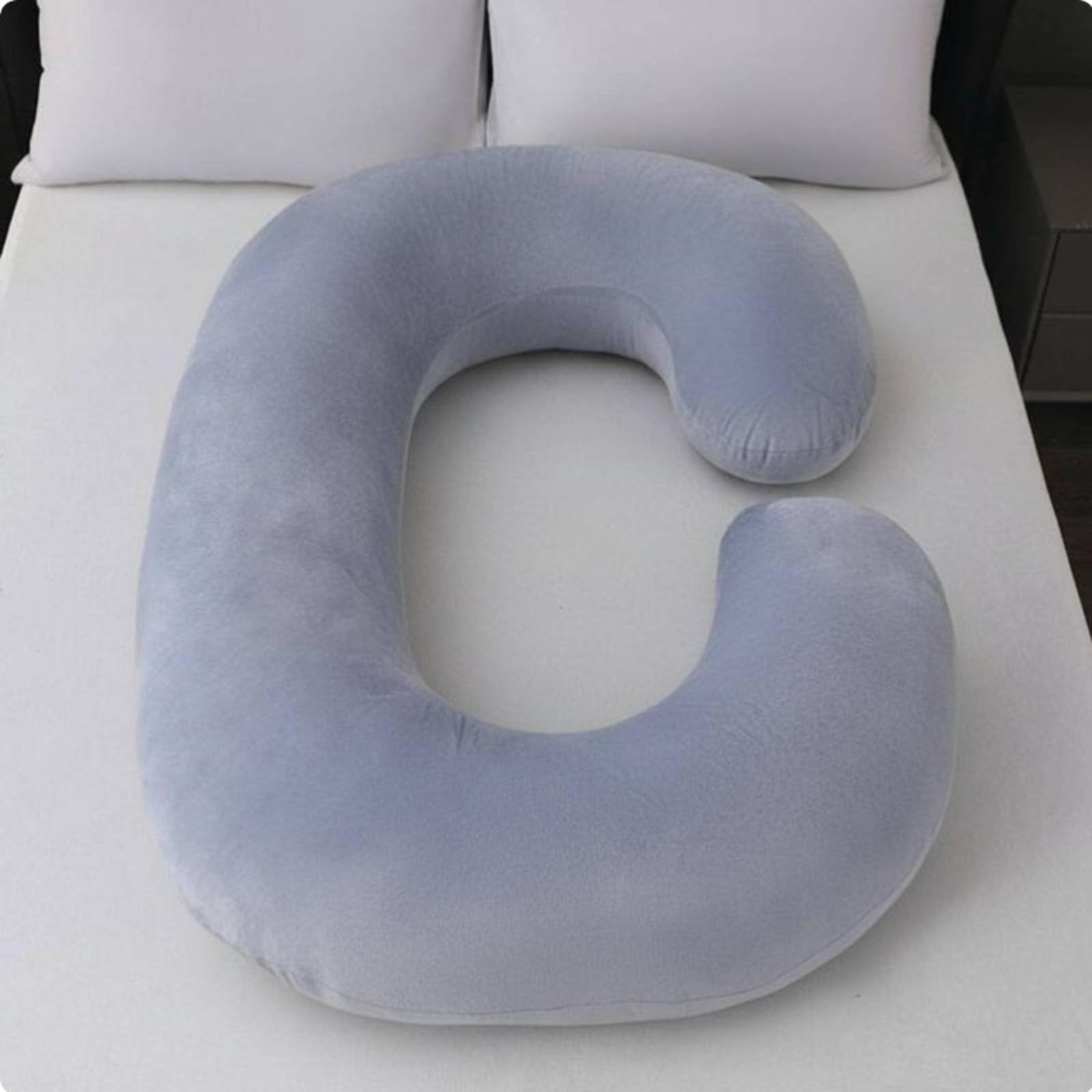 Cuscino Gravidanza U Sagomato Sostegno Ergonomico Multiplo Federa Vellutata Staccabile Riempimento Rinforzato Adatto a Donne Incinte Allattamento Sonno Rilassante, Rosa, 70x140cm