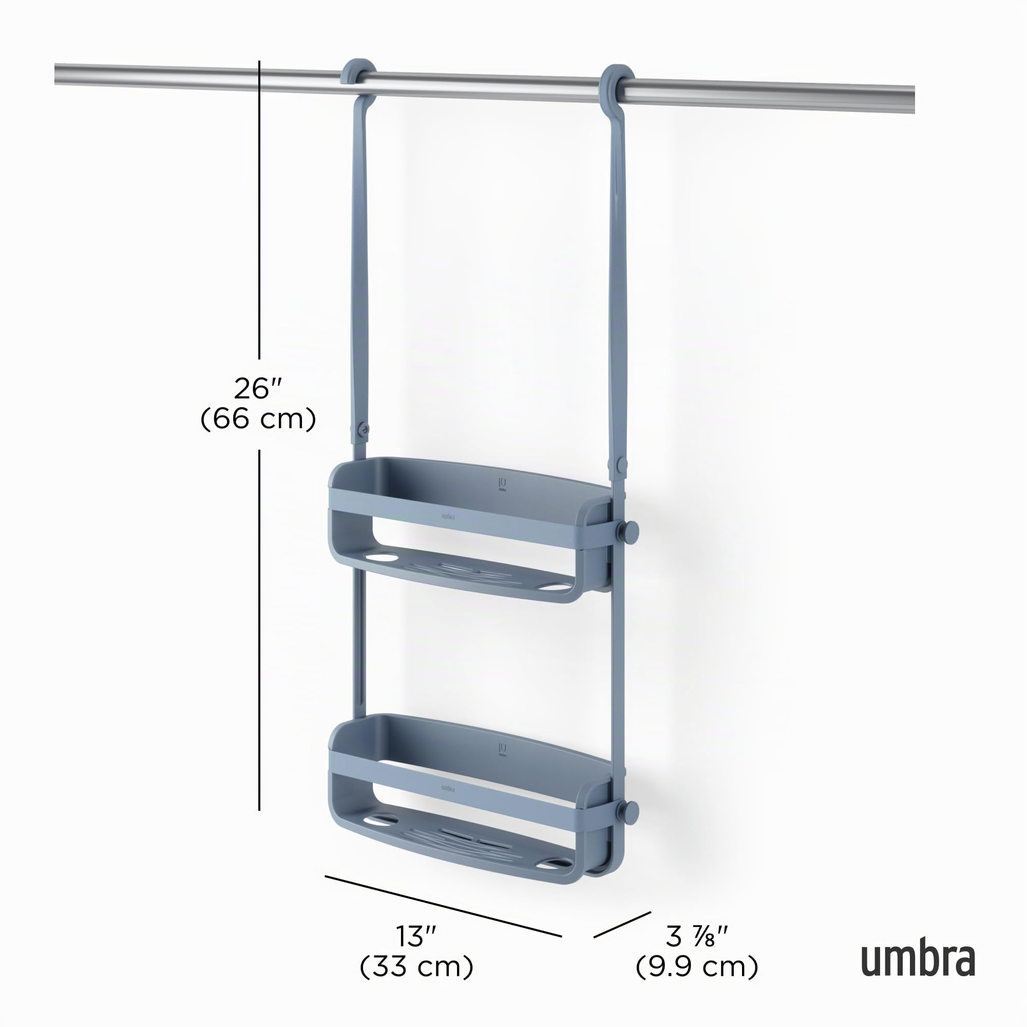 Umbra Flex - Portaoggetti per doccia, colore: Blu ardesia
