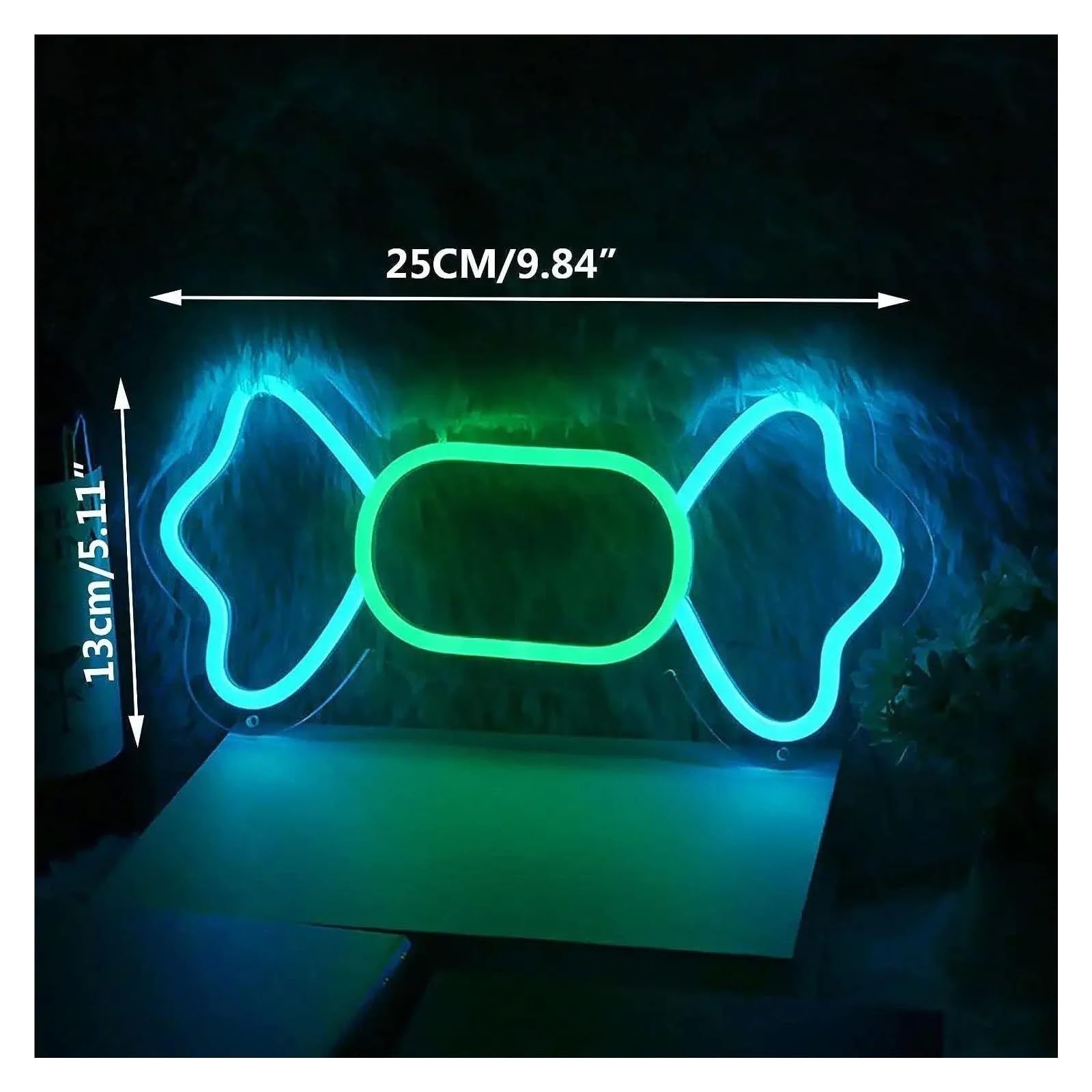 Luci al neon Per insegna al per neon per alimentazione per USB dimmerabile 13cm×25cm