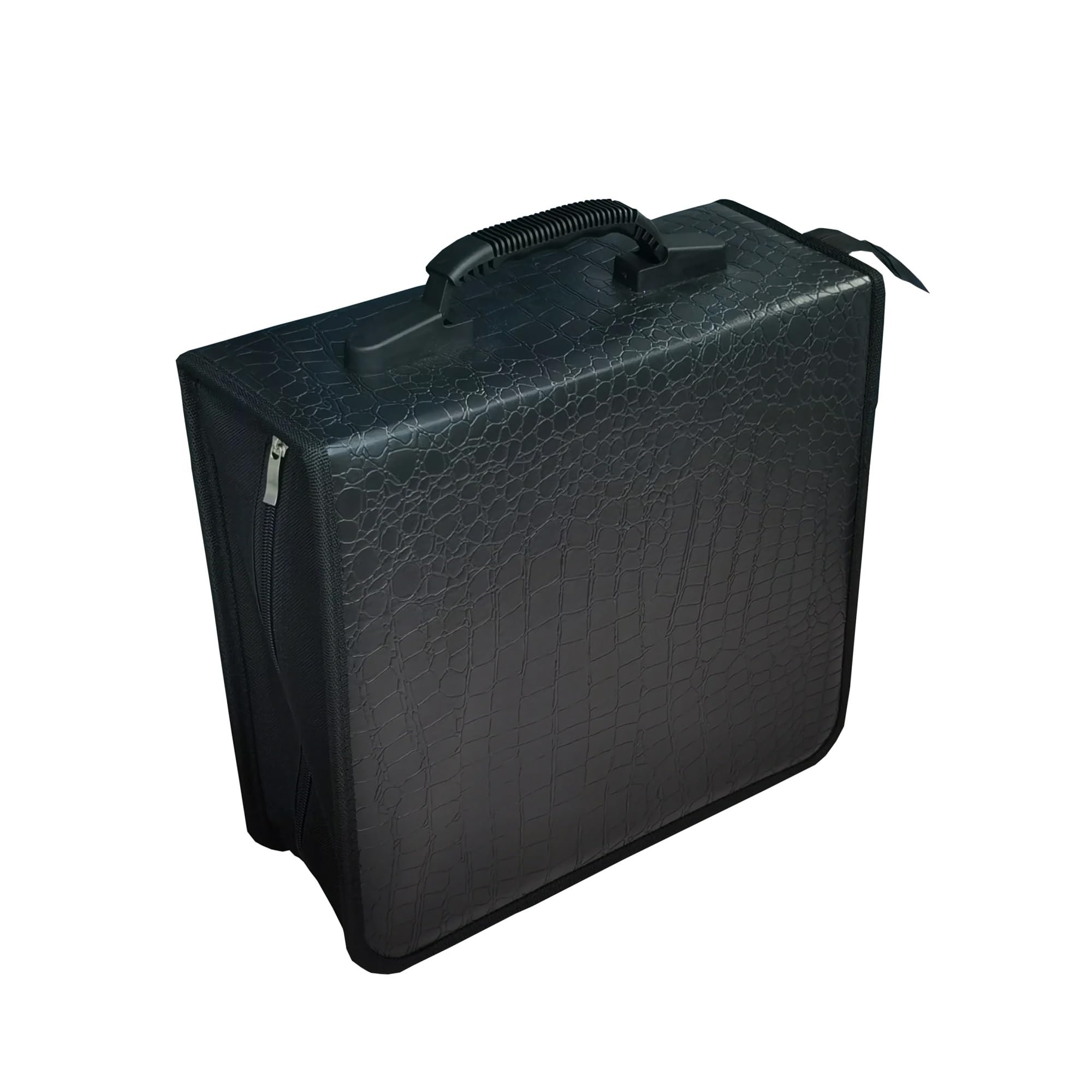 Funda para DVD Estuche for CD con Capacidad for 400 Discos, diseño de cocodrilo portátil, Bolsa Almacenamiento for DVD for Coche, a Prueba Polvo, Organizador doméstico Biblioteca Hogar