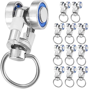 IMIKEYA Pack of 12 Curtain Track Rolls Metal Curtain Rails Gliders Rollers Quiet Curtain Gliders Rails Roll Curtain Rollers - Twin on Roll for Hanging Curtains