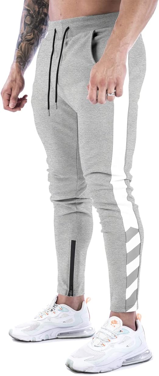 Amazon ビベター Bebetter ジョガーパンツ メンズ トレーニング スウェットパンツ スリム スポーツパンツ ファスナー付き 筋トレ ジムウェア スウェットパンツ 通販