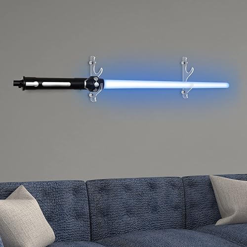 GUIIYLGG Soporte de sable de luz para montaje en pared, soporte de plexiglás transparente, soporte para katana, soporte de montaje en pared para