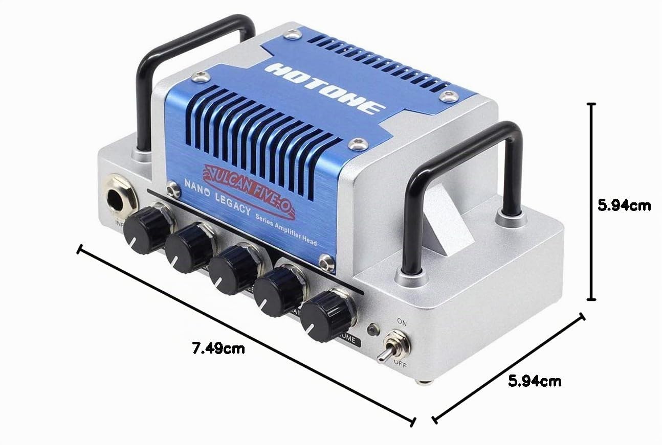 Hotone tête d'ampli Guitare à Gain élevé amplificateur 5 Watts Classe AB avec téléphones Cab SIM/Sortie Ligne Vulcan Five-O
