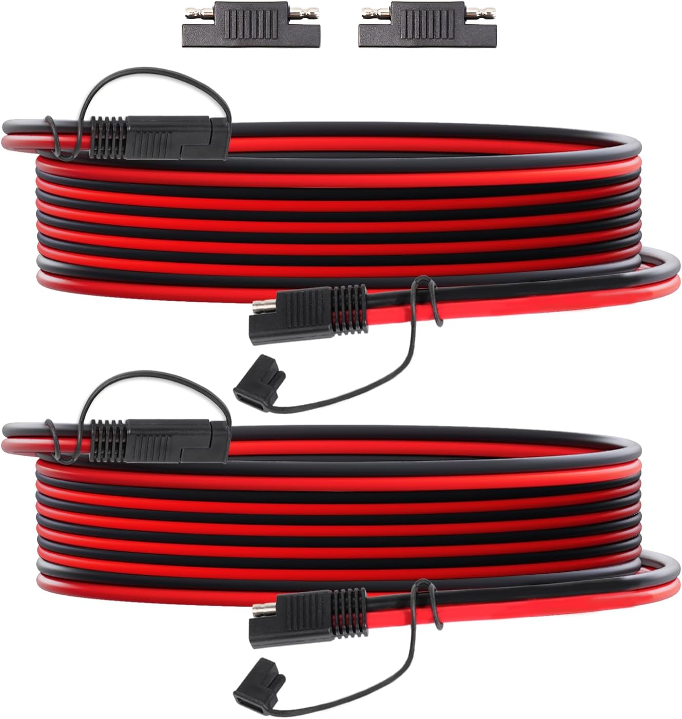 TMH Extension Cable 16 AWG - 30FT SAE to SAE Quick Disconnect Wire Harness Connector Solar Panel Extension Cable for Motor Automotive RV Battery (2 PCS)